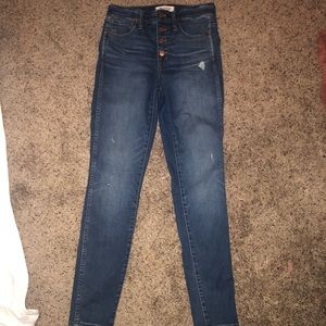 Madewell 10” high rise skinny: Drop-Hem Edition